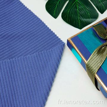 Rayon Fil Dye Stripe Tissu de brosse en tricot